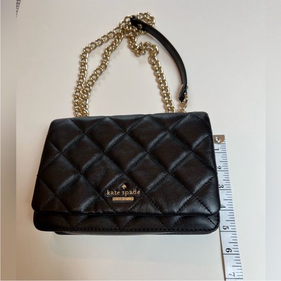 Kate Spade crossbody bag black with gold chain - Picture 8 of 15